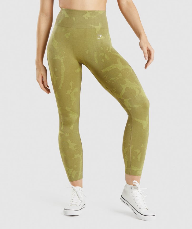 Legginsy Gymshark Adapt Camo Seamless Damskie Oliwkowe | PL 352VRJ